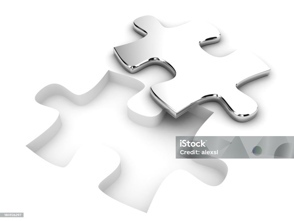 Металлизированный Puzzle - Стоковые фото Трёхразмерный роялти-фри