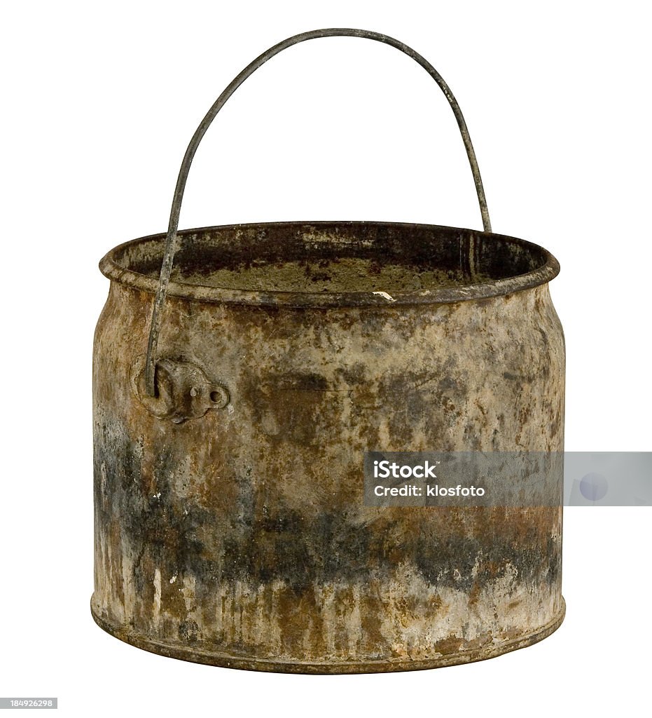 Arrugginito Bucket - Foto stock royalty-free di Acciaio