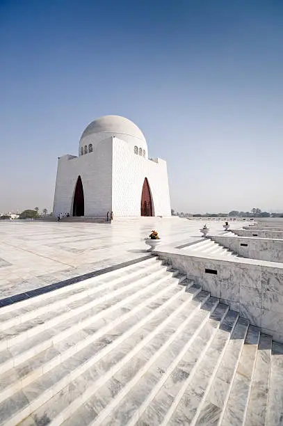 "Jinnah Mausoleum or the National Mausoleum refers to the tomb of the founder of Pakistan, Muhammad Ali Jinnah. It is an iconic symbol of Karachi throughout the world. The mausoleum, completed in the 1960s, is situated at the heart of the city."