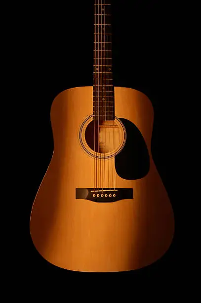 Acoustic guitar done with light painting technique