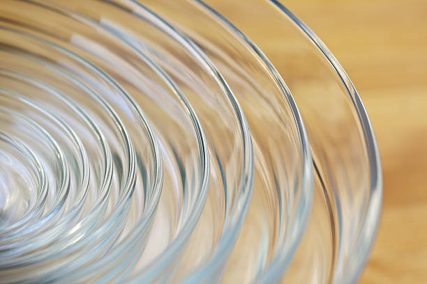 istock Stacked group of classic glass mixing bowls 184926943