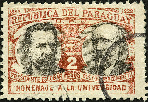 istock university leaders on a 1939 Paraguay postage stamp 184927275