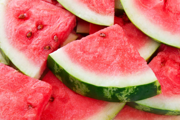 wassermelone - watermelon fruit summer portion stock-fotos und bilder