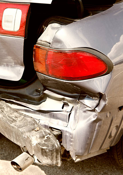 istock Collision Damage On Rear End Of Car 184927875
