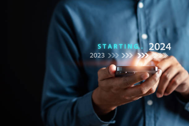 istock Loading progress from 2023 to 2024 to countdown merry christmas and happy new year, Planning and challenge strategy in new year 2024 Concept. 1849280215