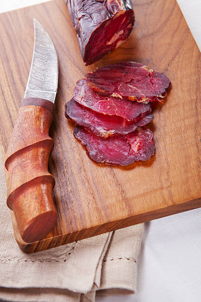 istock Horse meat sausage 184928063
