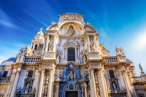 Architecture in Murcia Cathedral, Spain