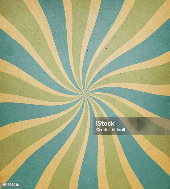 Old Paper With Spiral Ray Pattern Stock Photo - Download Image Now - Backgrounds, Retro Style, 1970-1979