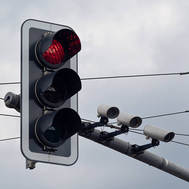 Traffic Light Traffic Light with camera to control traffic red light stock pictures, royalty-free photos & images