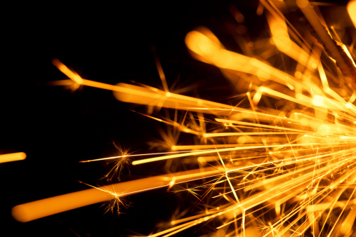 abstract Sparkler close-up