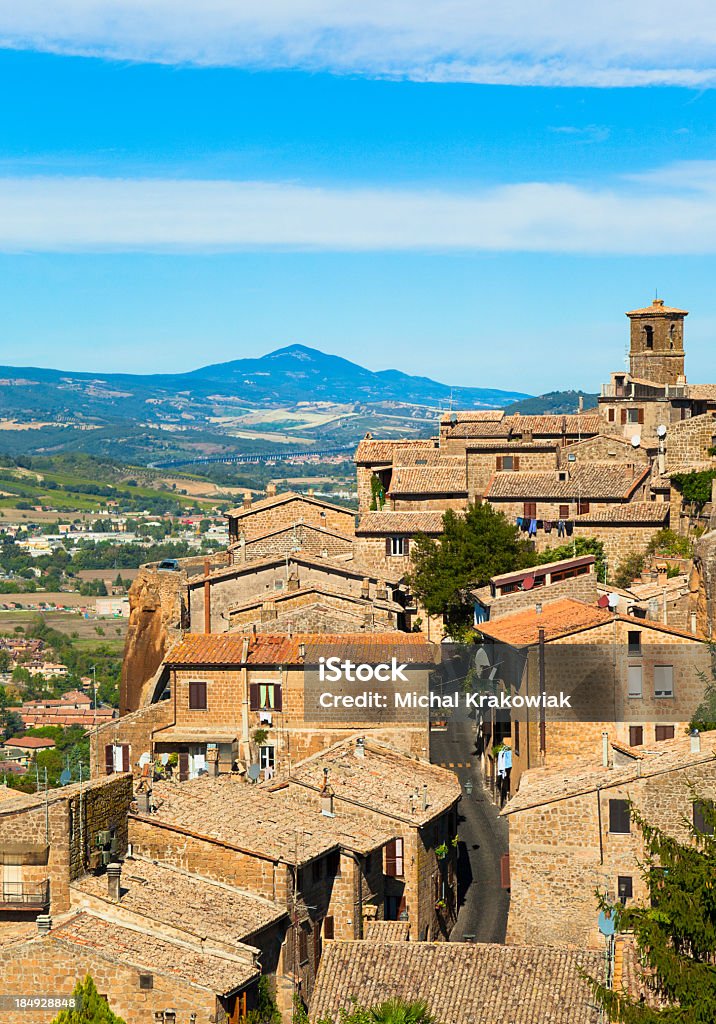 Orvieto (Umbria, Italy) Orvieto old town with view on surrounding landscape. Building Exterior Stock Photo