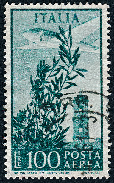 Cancelled Stamp From Italy With An Airplane