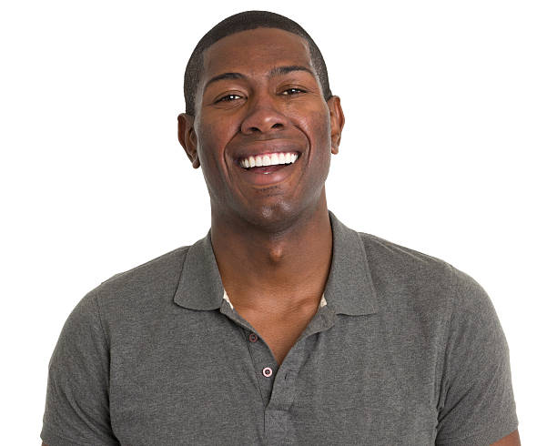 istock Laughing Young Man Headshot Portrait 184928908