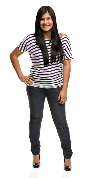 istock Happy Young Woman Standing 184929230