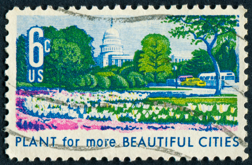 Cancelled Stamp From The United States Urging Us To Make Our Cities More Green