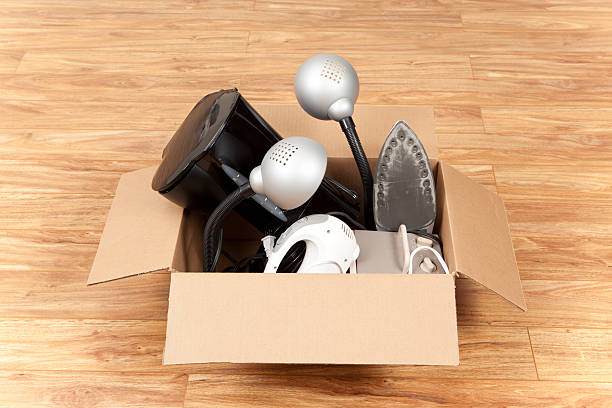 istock Household Equipment or Appliances in a Cardboard Box 184929830