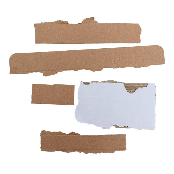 istock Cardboard tear strips from the box with space to write messages 1849299012