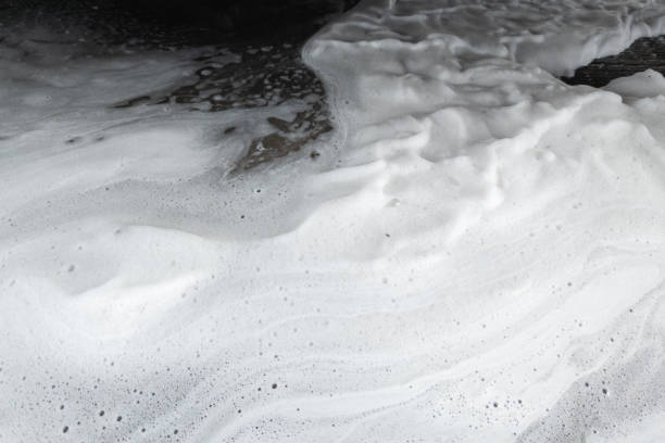 istock car wash soap sud is draining on the floor 1849310112