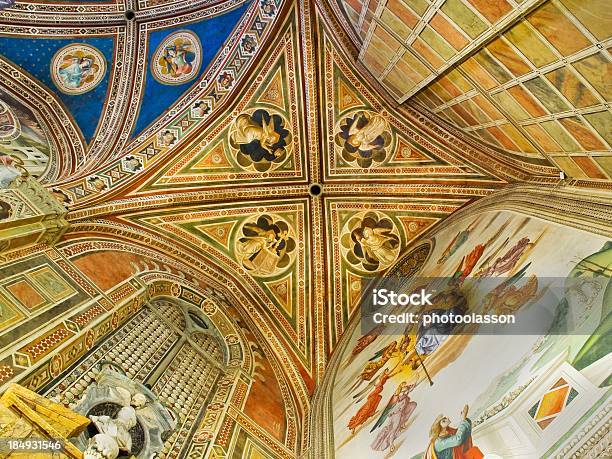 Baroncelli Capela De Teto Na Basílica De Santa - Fotografias de stock e mais imagens de Basílica de Santa Croce - Florença - Basílica de Santa Croce - Florença, Fresco, Altar