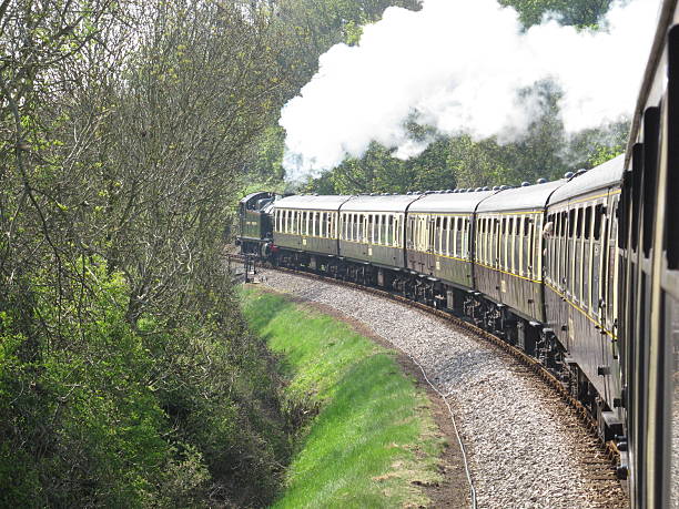 istock English Steam Train going round corner 184931701