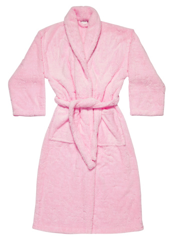 women's pink bathrobe isolated on white - similar images: