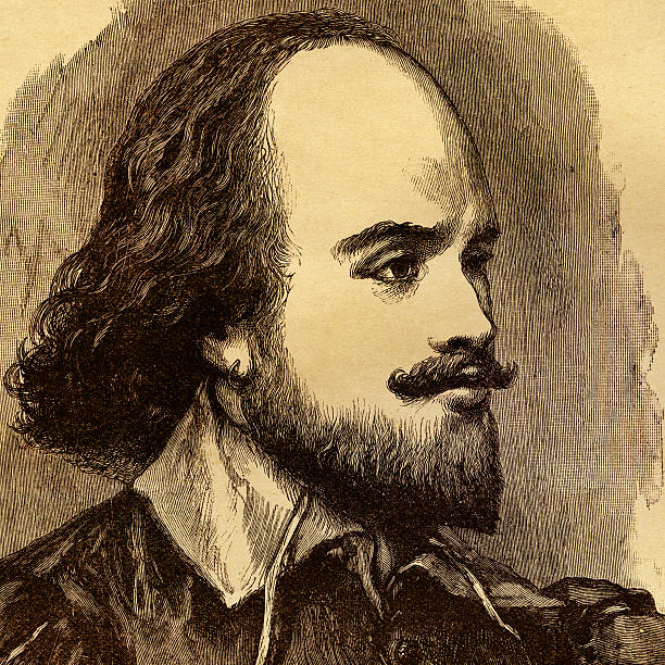 셰익스피어 - william shakespeare portrait poet british culture stock illustrations