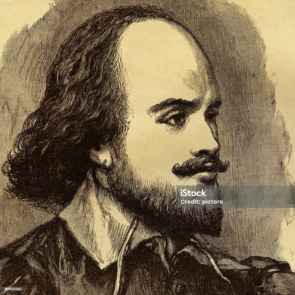 William Shakespeare - Zbiór ilustracji royalty-free (1882)