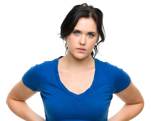 istock Young Woman Posing Looking At Camera 184932686