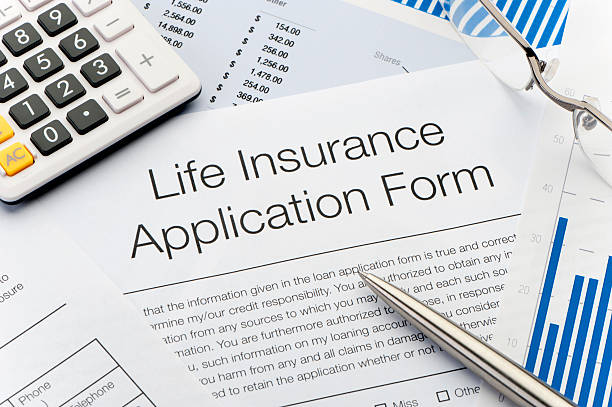 istock Close up of Life Insurance Application Form 184932768