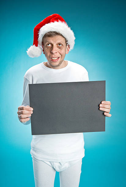 Bizarre Santa Claus stock photo