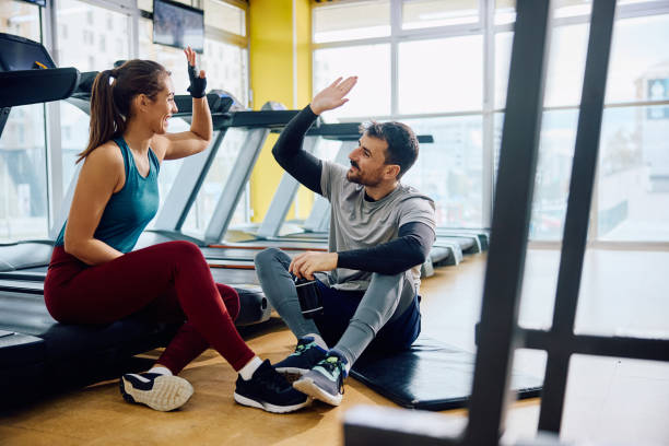 istock Give me a high five, today was a great workout! 1849333252