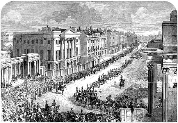 state funeral: the duke of wellington, london 1852 (engraved illustration) - duke 幅插畫檔、美工圖案、卡通及圖標