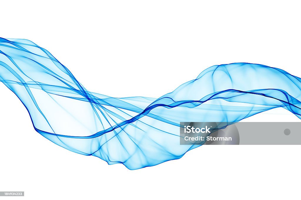 smooth-surfaced blue abstract veil on white royalty free stock image of a smooth-surfaced blue abstract veil on white background Wave Pattern Stock Photo