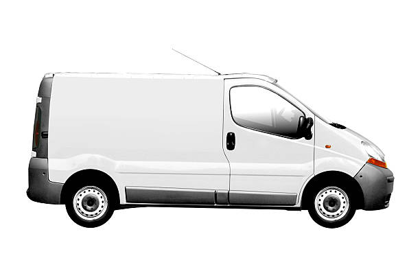 istock White van with top antennae and no decals 184934388