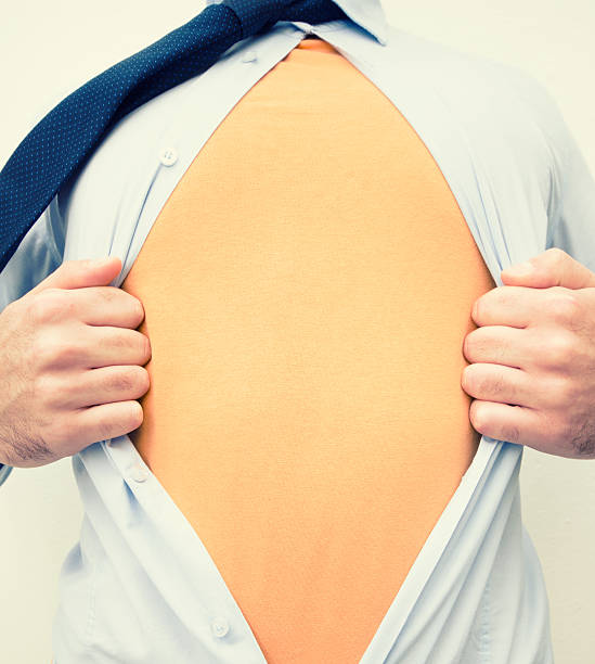 istock Business Man and his superhero 184934505