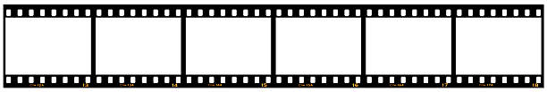 Slide film strip on white