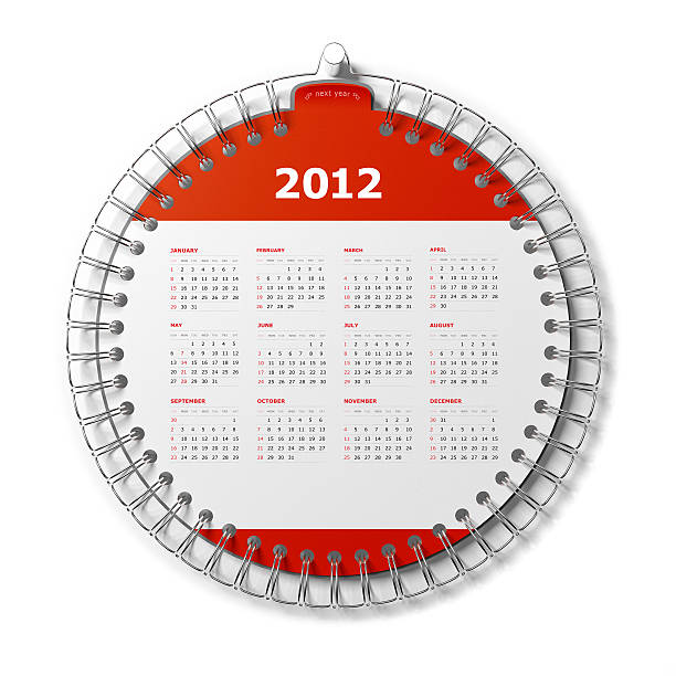 Desktop calendar isolated on white. Year 2012 Desktop calendar for year 2012 isolated on white background.  calendar 2012 stock pictures, royalty-free photos & images