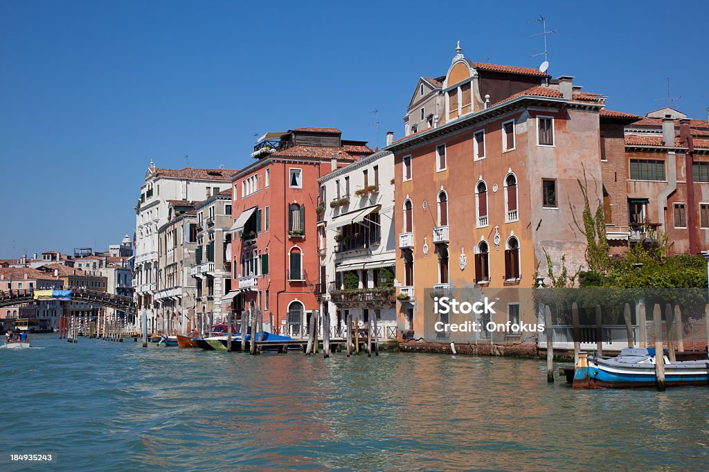 Gondeln, den Canal Grande in Venedig, Italien - Lizenzfrei Außenaufnahme von Gebäuden Stock-Foto