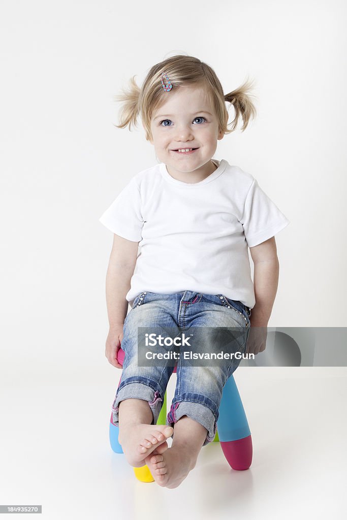 Kleines Mädchen mit Haarzopf - Lizenzfrei Kleinstkind Stock-Foto