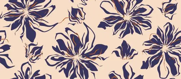 Vector illustration of Floral seamless pattern