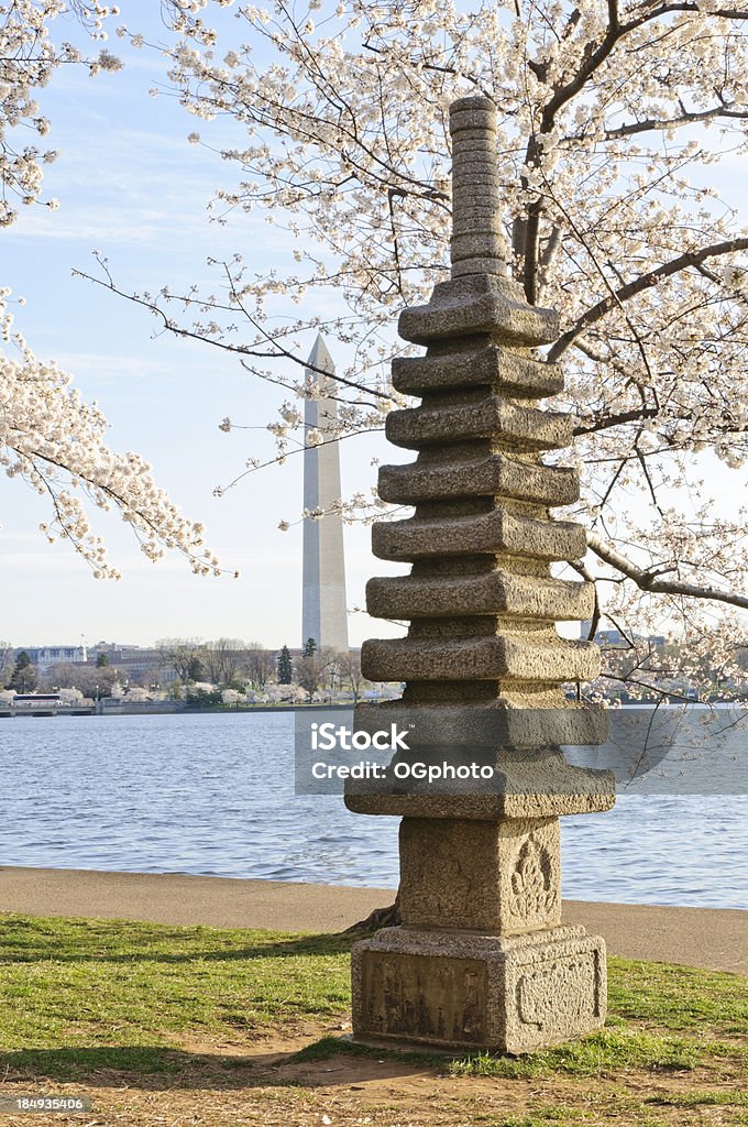 Pagode japonês no Tidal Basin, em Washington, DC - Royalty-free Pagode Foto de stock