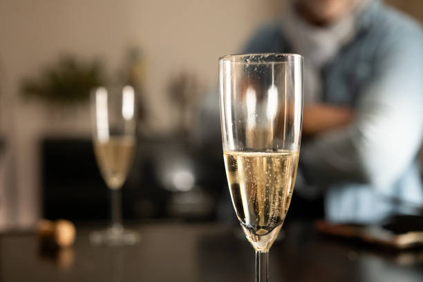istock Champagne in flute glass 1849354308