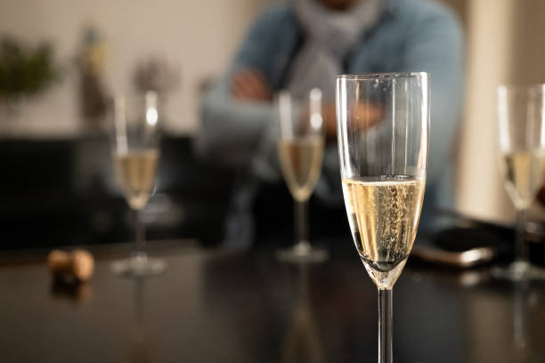istock Champagne in flute glass 1849354309