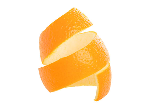 istock Fresh orange peel, vitamin C isolated on white background. No shadow. 1849354827