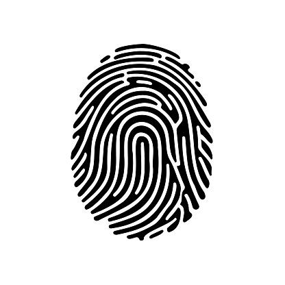 Security access concept. Fingerprint icon.