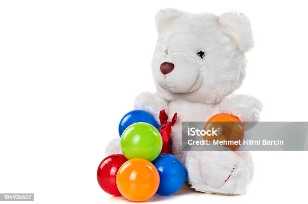 Foto de Urso De Pelúcia Jogando Bolas e mais fotos de stock de Animal - Animal, Animal doméstico, Azul