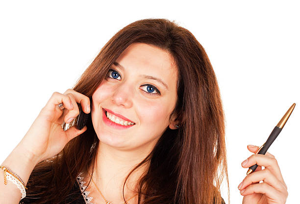 istock Young woman on mobile phone 184935931