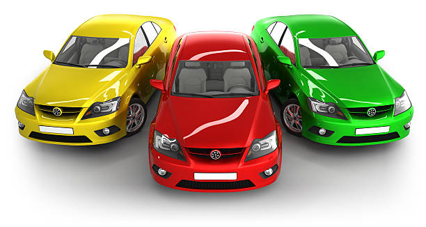 istock Modern cars in studio - isolated with clipping path 184936136