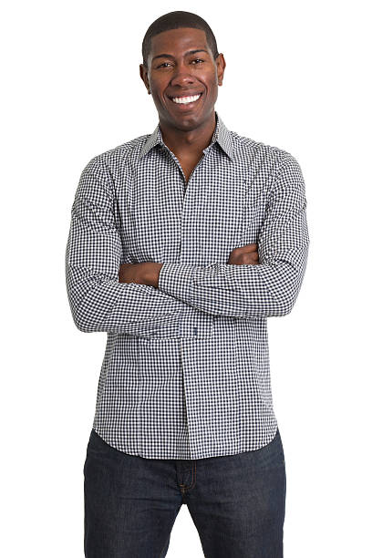 istock Smiling Young Man Crosses Arms 184936383