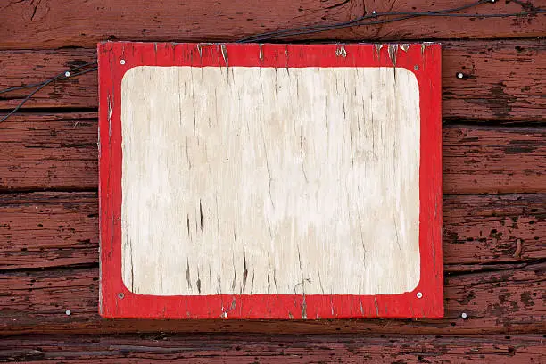 Photo of Old blank weathered sign